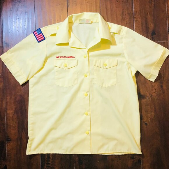 VINTAGE BOYS SCOUTS MOM TROOP LEADER SHIRT BLOUSE - Picture 1 of 8
